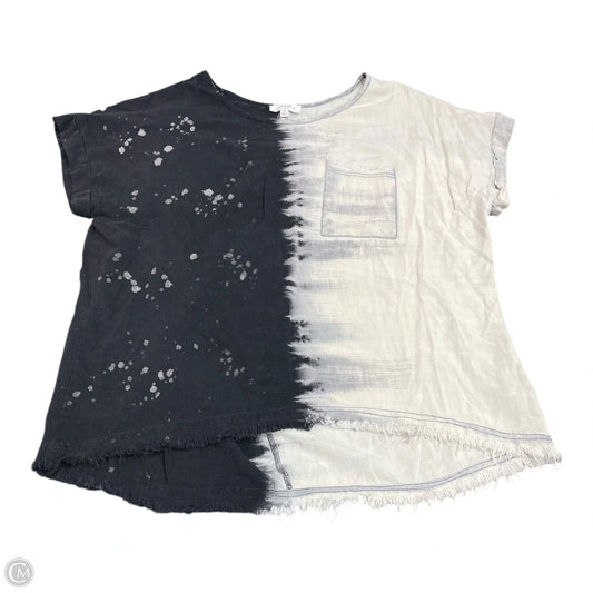 Top Short Sleeve By Umgee In Black & Cream, Size: Xl