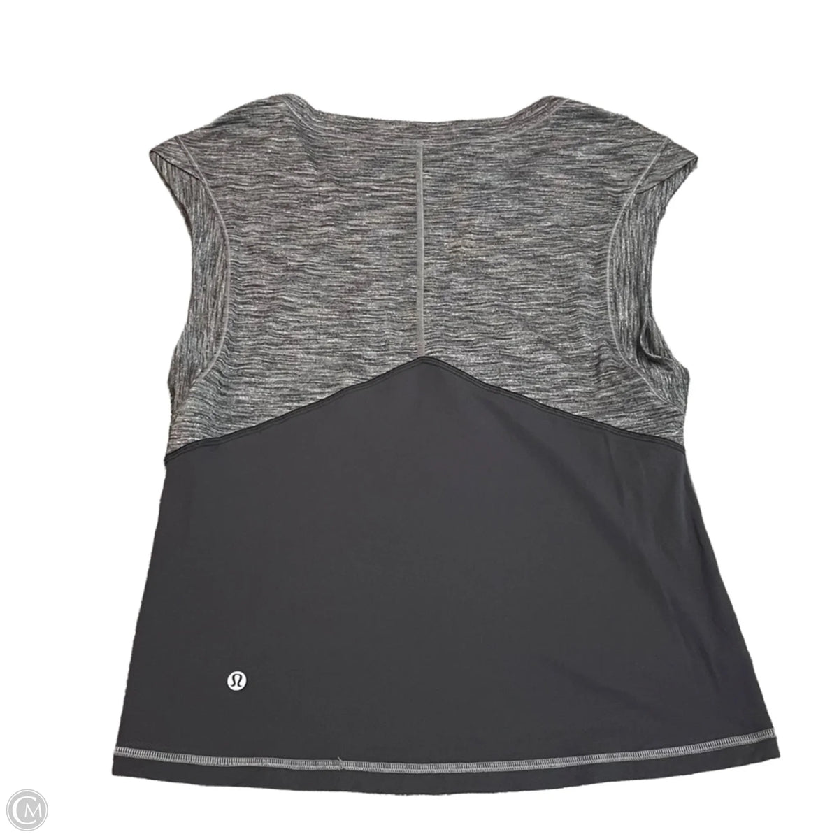 Athletic Top Short Sleeve By Lululemon In Grey, Size: M