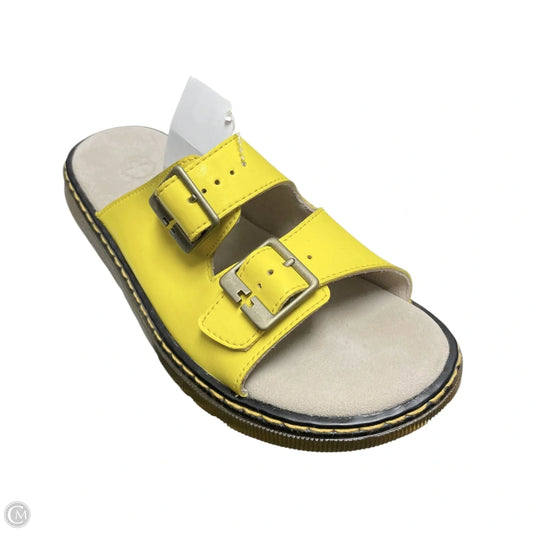 Sandals Designer By Dr Martens In Yellow, Size: 6