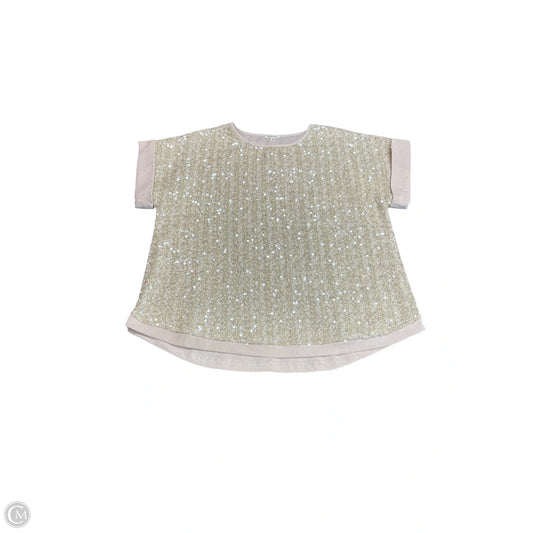 Top Short Sleeve By Jodifl In Gold & Tan, Size: L