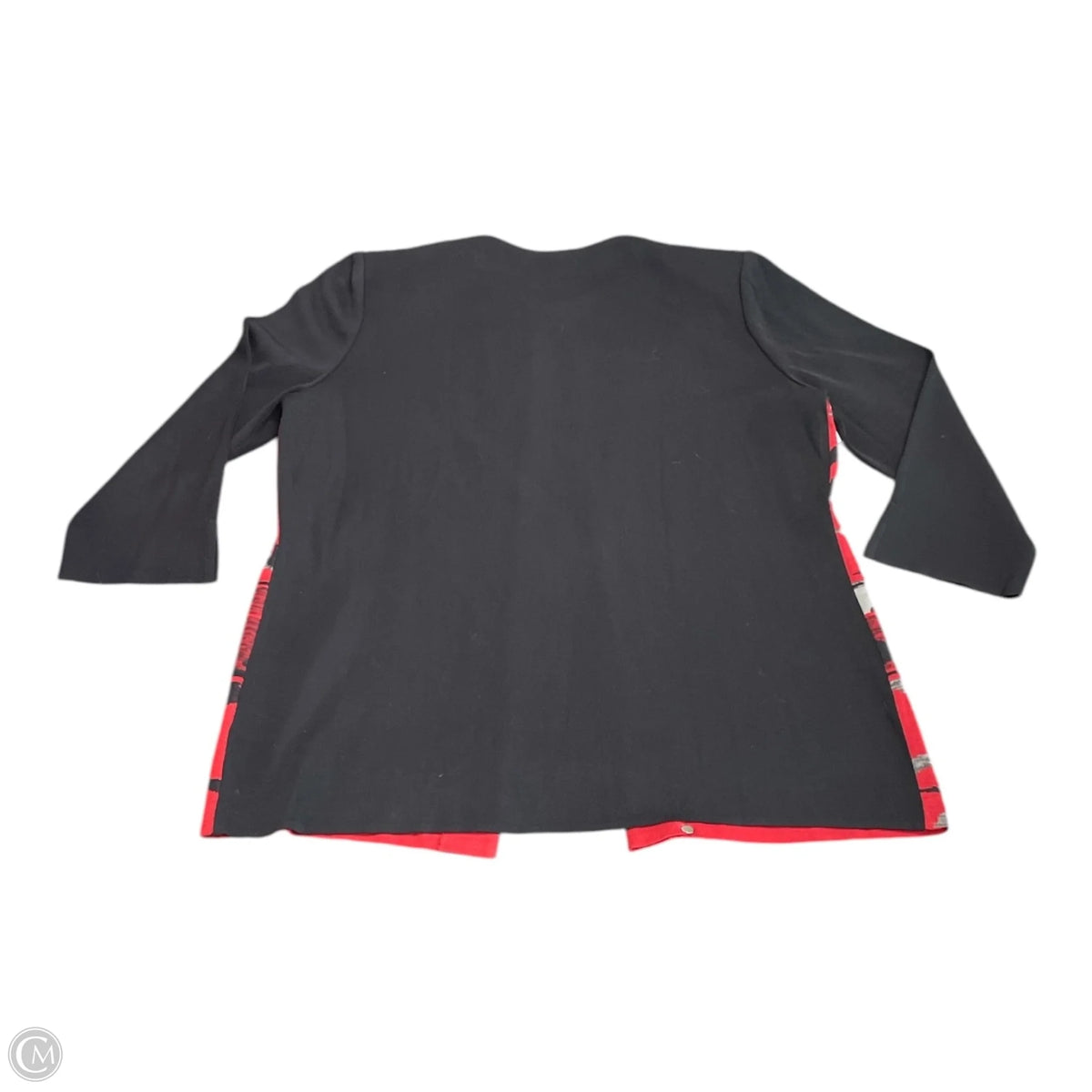 Cardigan By Misook In Black & Red, Size: L