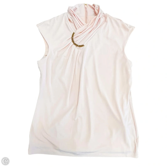 Blouse Sleeveless By Calvin Klein In Pink, Size: S