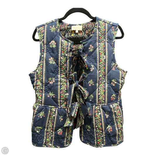Vest Puffer & Quilted By Entro In Floral Print, Size: S