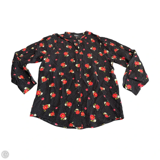 Blouse Long Sleeve By The Kooples In Floral Print, Size: L