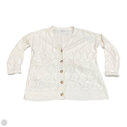 Sweater Cardigan By Crown And Ivy In White, Size: 1x