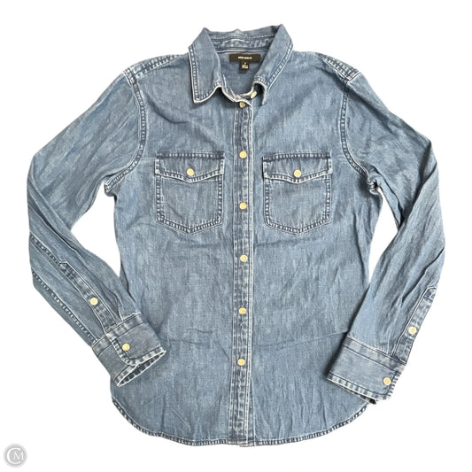 Top Long Sleeve By J. Crew In Blue Denim, Size: 2