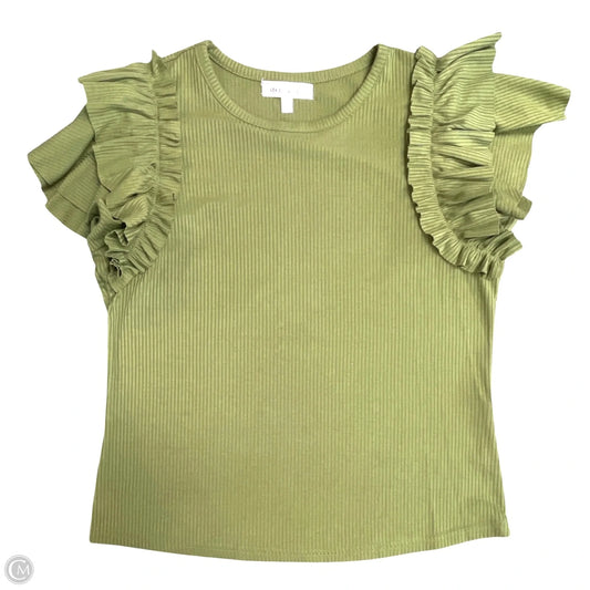 Top Short Sleeve By Stem & Vine In Green, Size: L