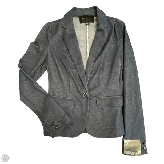 Blazer By Banana Republic In Blue Denim, Size: 0