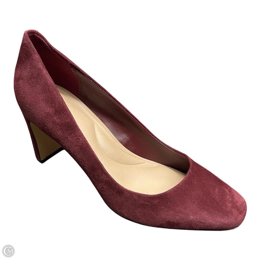 Shoes Heels Block By Dune In Maroon, Size: 9.5