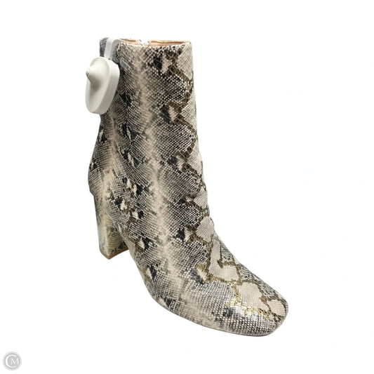 Boots Ankle Heels By Chinese Laundry In Snakeskin Print, Size: 7.5
