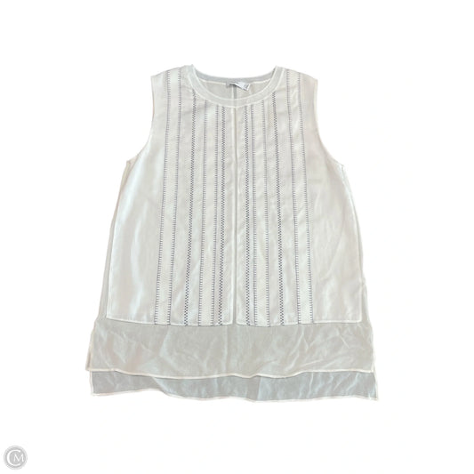 Blouse Sleeveless By Vince In Black & White, Size: Xs