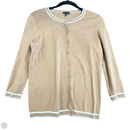Sweater Cardigan By Talbots In Tan, Size: S