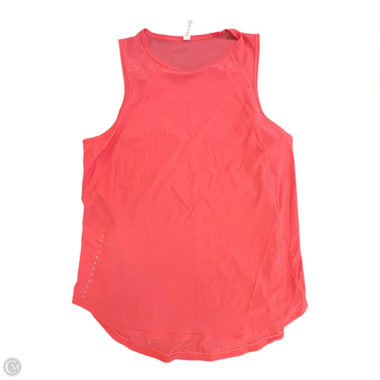 Athletic Tank Top By Lululemon In Coral, Size: 10
