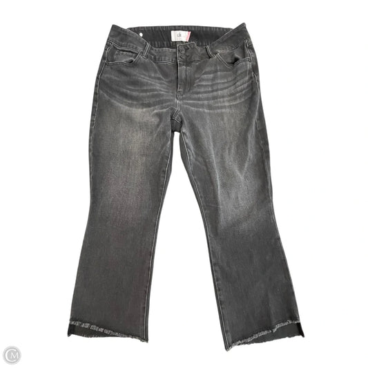 Jeans Cropped By Cabi In Black Denim, Size: 14