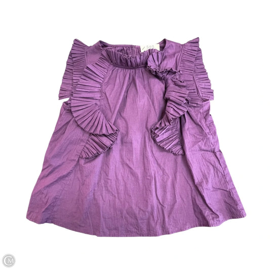 Blouse Short Sleeve By Cma In Purple, Size: 8