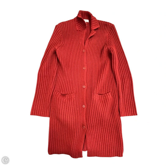 Sweater Cardigan By Jones New York In Red, Size: L