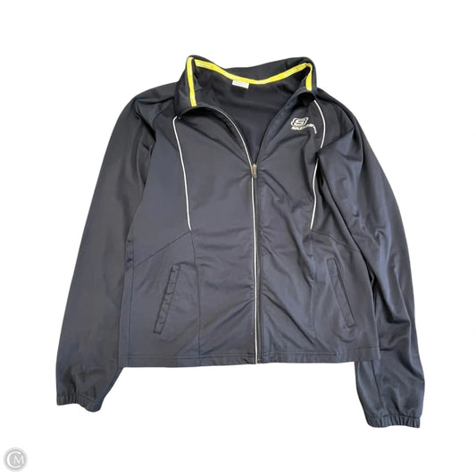Athletic Jacket By Skechers In Navy, Size: L