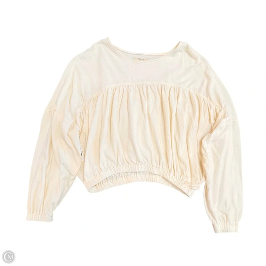 Top Long Sleeve By Madewell In Cream, Size: S