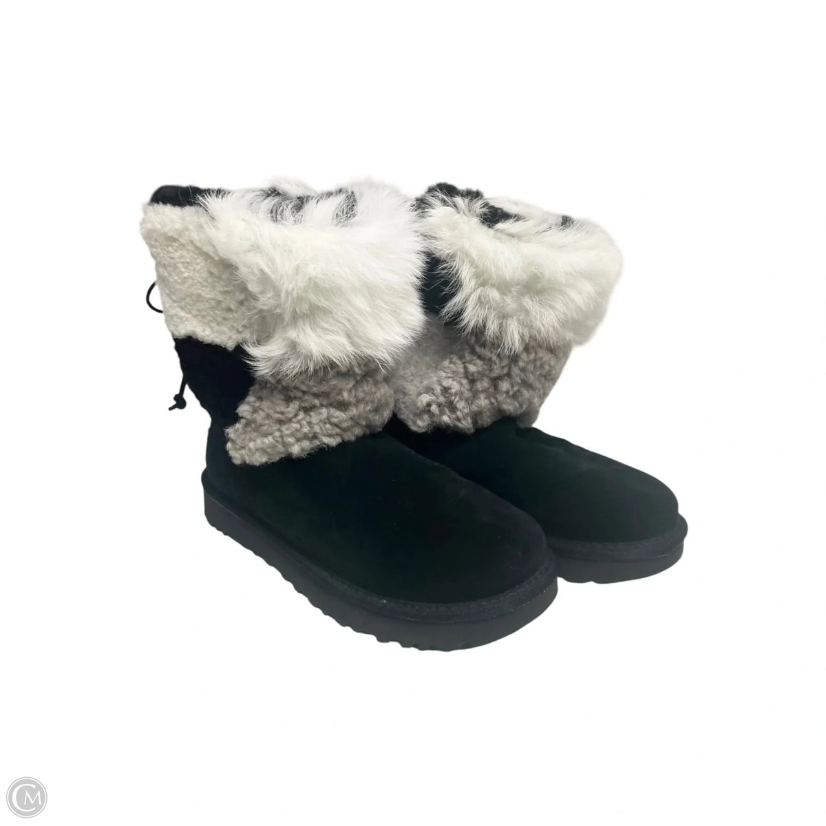 Boots Designer By Ugg In Black & White, Size: 6
