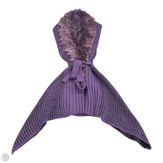 Sweater Cardigan By Clothes Mentor In Black & Purple, Size: M