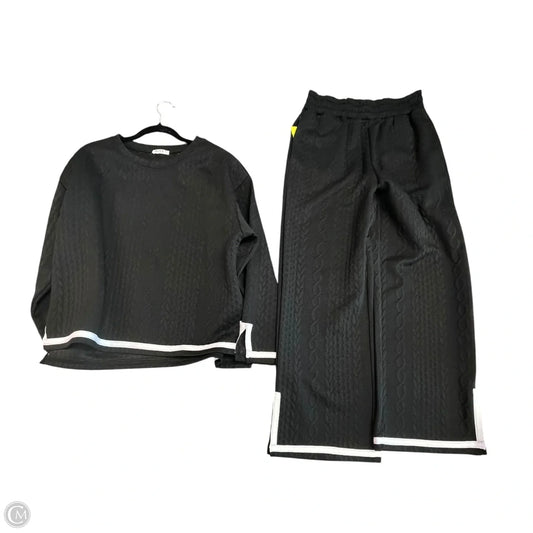 Pants Set 2pc By Why Dress In Black & White, Size: S