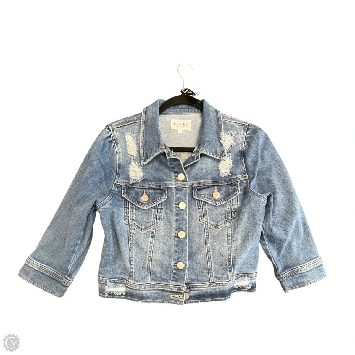 Jacket Denim By Risen In Blue Denim, Size: S