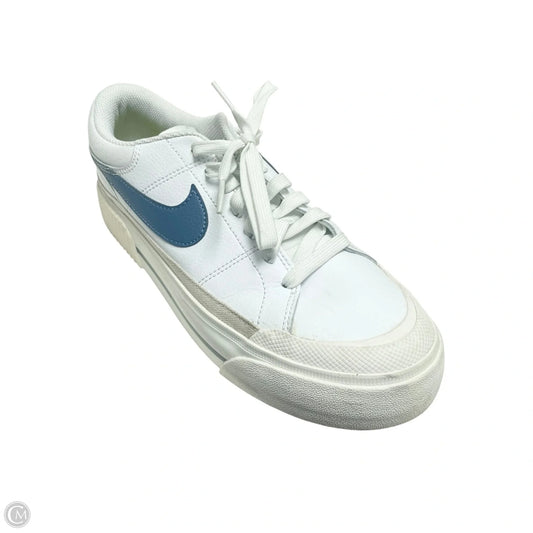 Shoes Sneakers By Nike In Blue & White, Size: 8.5