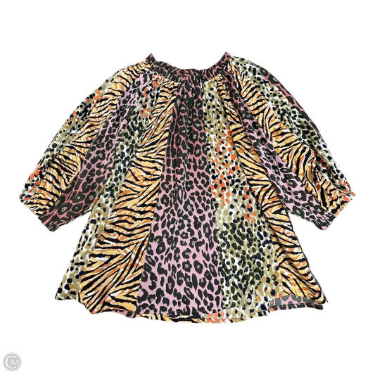 Top 3/4 Sleeve By Voy In Animal Print, Size: S