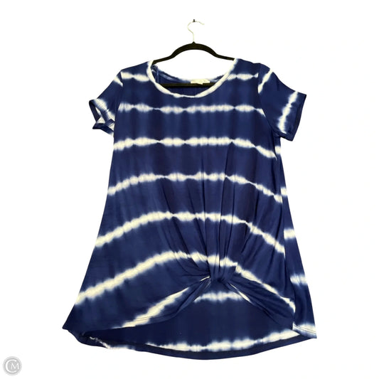 Top Short Sleeve By Nine Britton In Tie Dye Print, Size: S