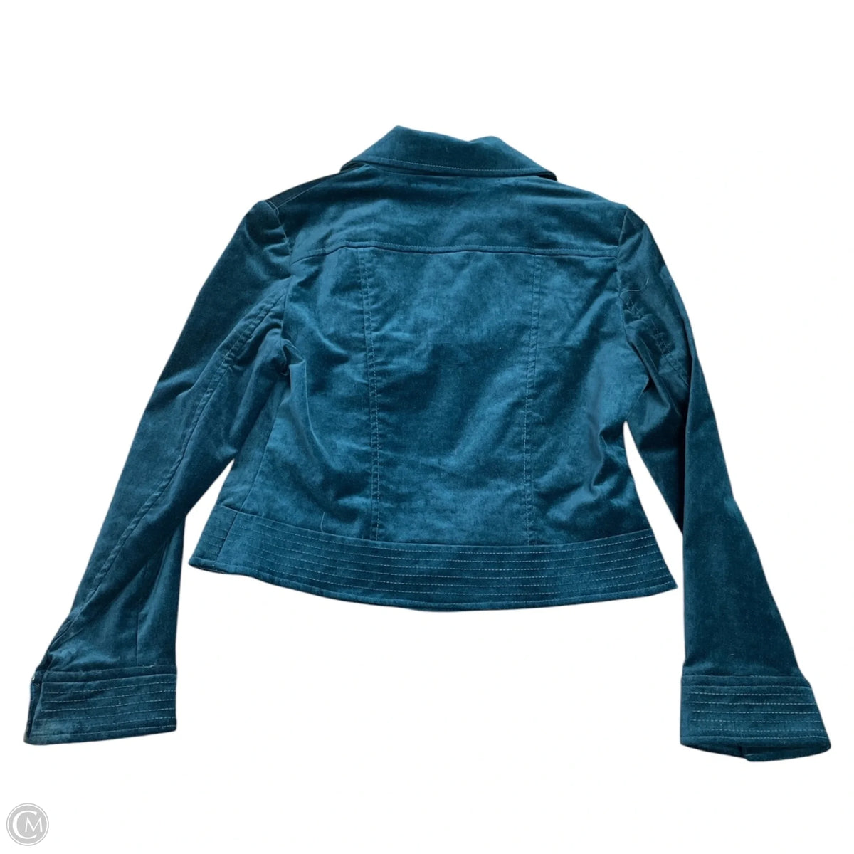 Jacket Moto By Chicos In Blue, Size: S