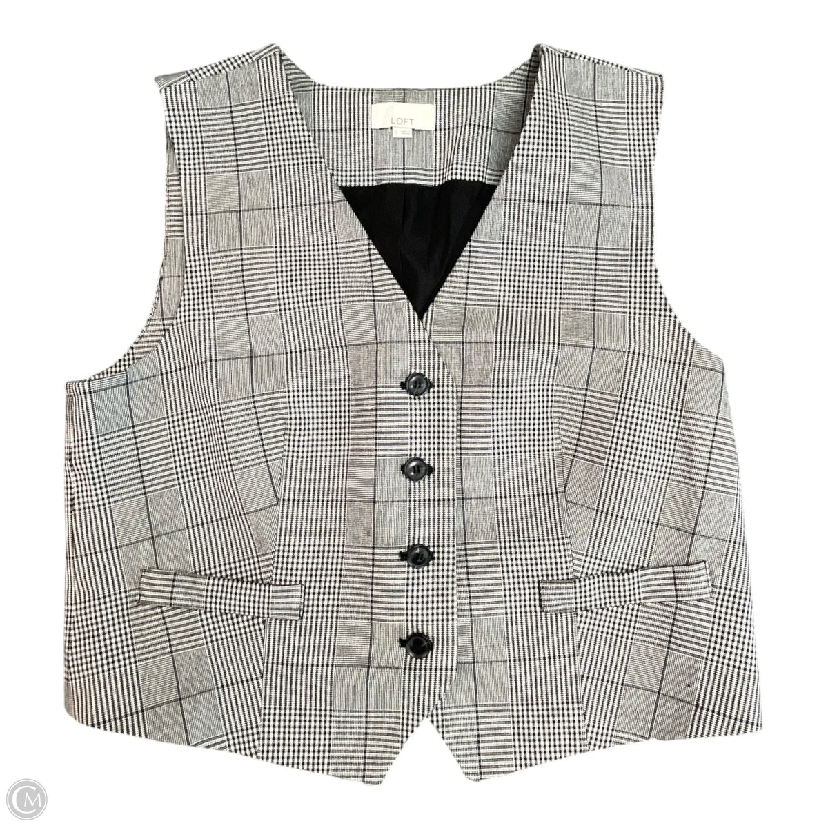 Vest Other By Loft In Plaid Pattern, Size: L