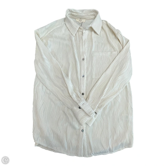 Top Long Sleeve By Entro In Cream, Size: M