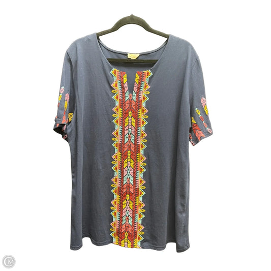 Top Short Sleeve By Clothes Mentor In Multi-colored, Size: Xl