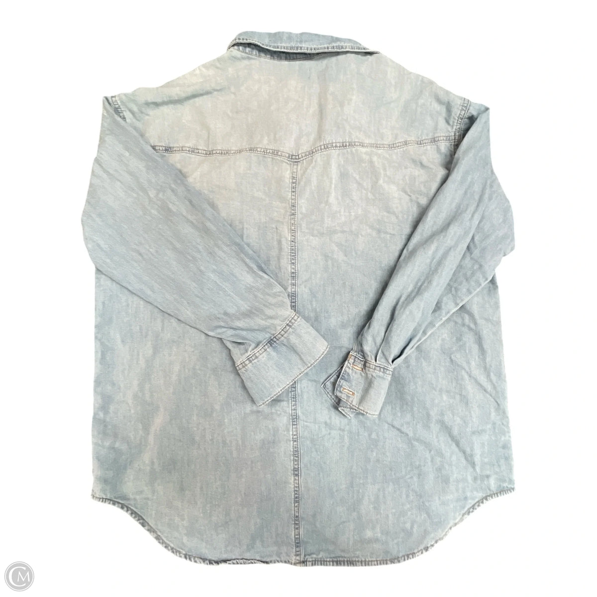 Jacket Shirt By Sofia By Sofia Vergara In Blue Denim, Size: L