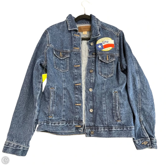 Jacket Denim By Port Authority In Blue Denim, Size: L