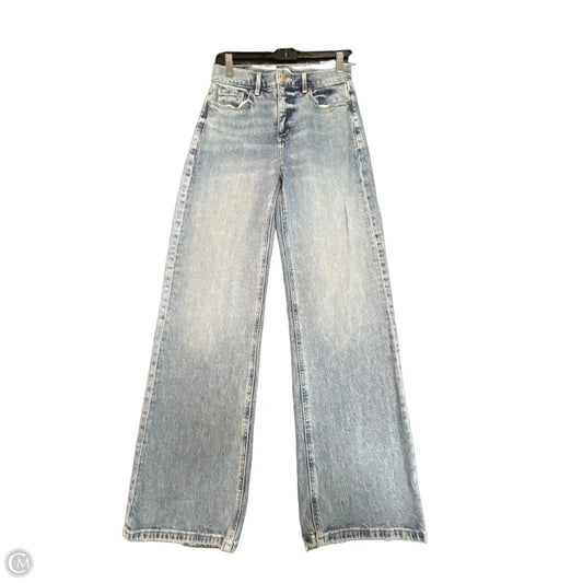 Jeans Wide Leg By Loft In Blue Denim, Size: Xxs