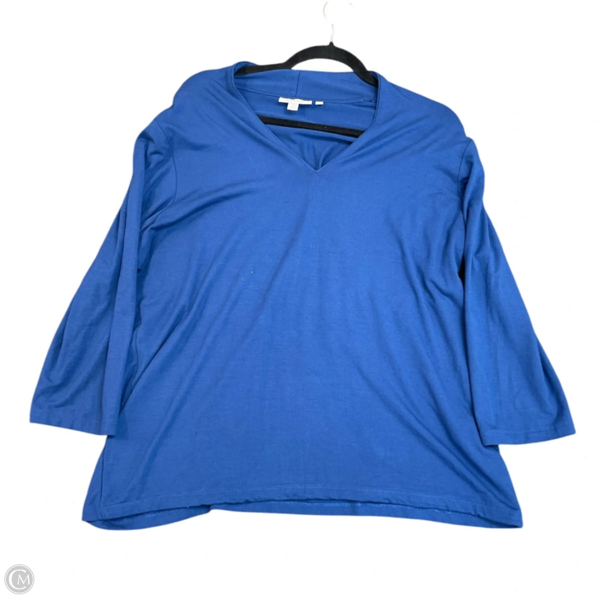 Top 3/4 Sleeve Basic By Chicos In Blue, Size: Xl