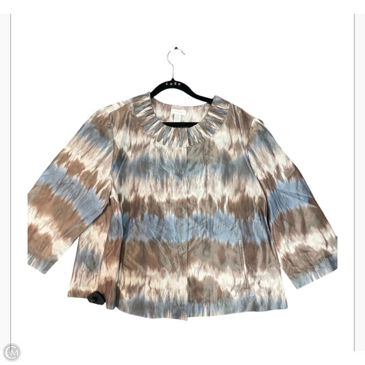 Jacket Other By Chicos In Blue & Brown, Size: L