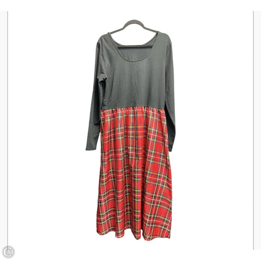 Dress Casual Midi By J. Crew In Plaid Pattern, Size: Xl