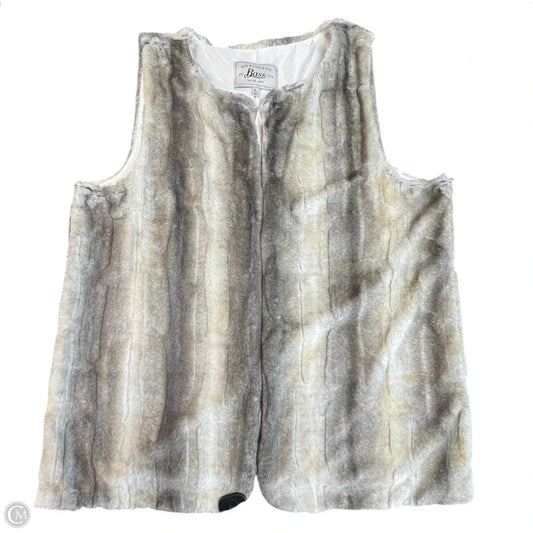 Vest Faux Fur & Sherpa By Bass In Cream & Tan, Size: Xl
