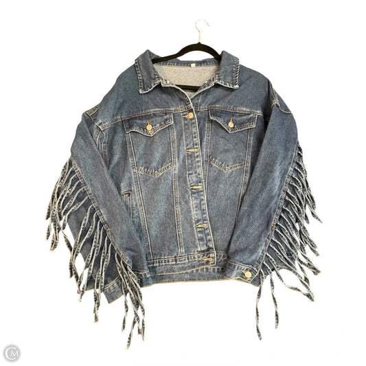 Jacket Denim By Clothes Mentor In Blue Denim, Size: Xl