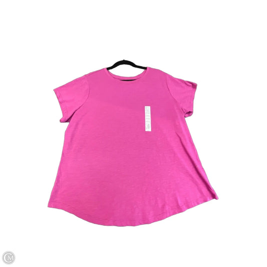 Top Short Sleeve Basic By Sonoma In Purple, Size: 1x