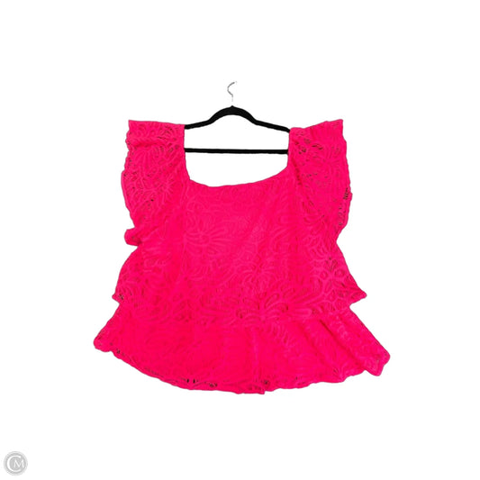 Top Short Sleeve By Worthington In Pink, Size: Xl