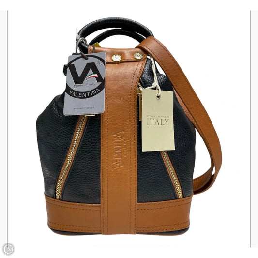 Backpack Leather By Valentina, Size: Medium