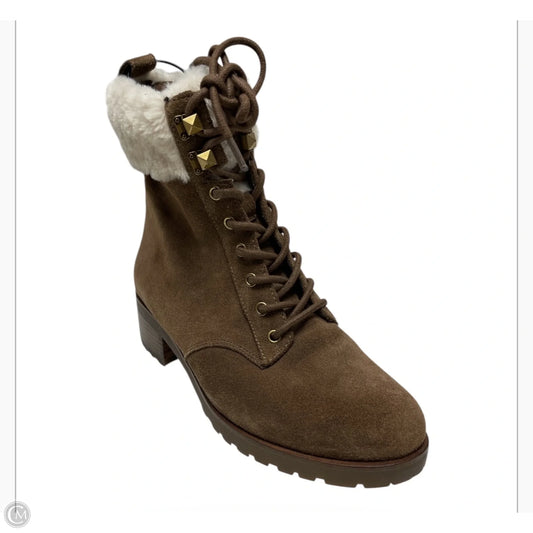 Boots Ankle Heels By Michael By Michael Kors In Brown & Cream, Size: 6.5