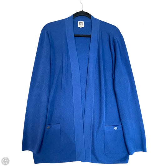 Sweater Cardigan By Anne Klein In Blue, Size: Xl
