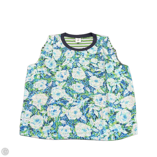 Blouse Sleeveless By Cabi In Blue & Green, Size: S