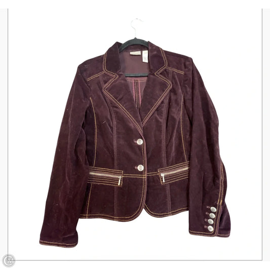 Blazer By Chicos In Maroon, Size: M