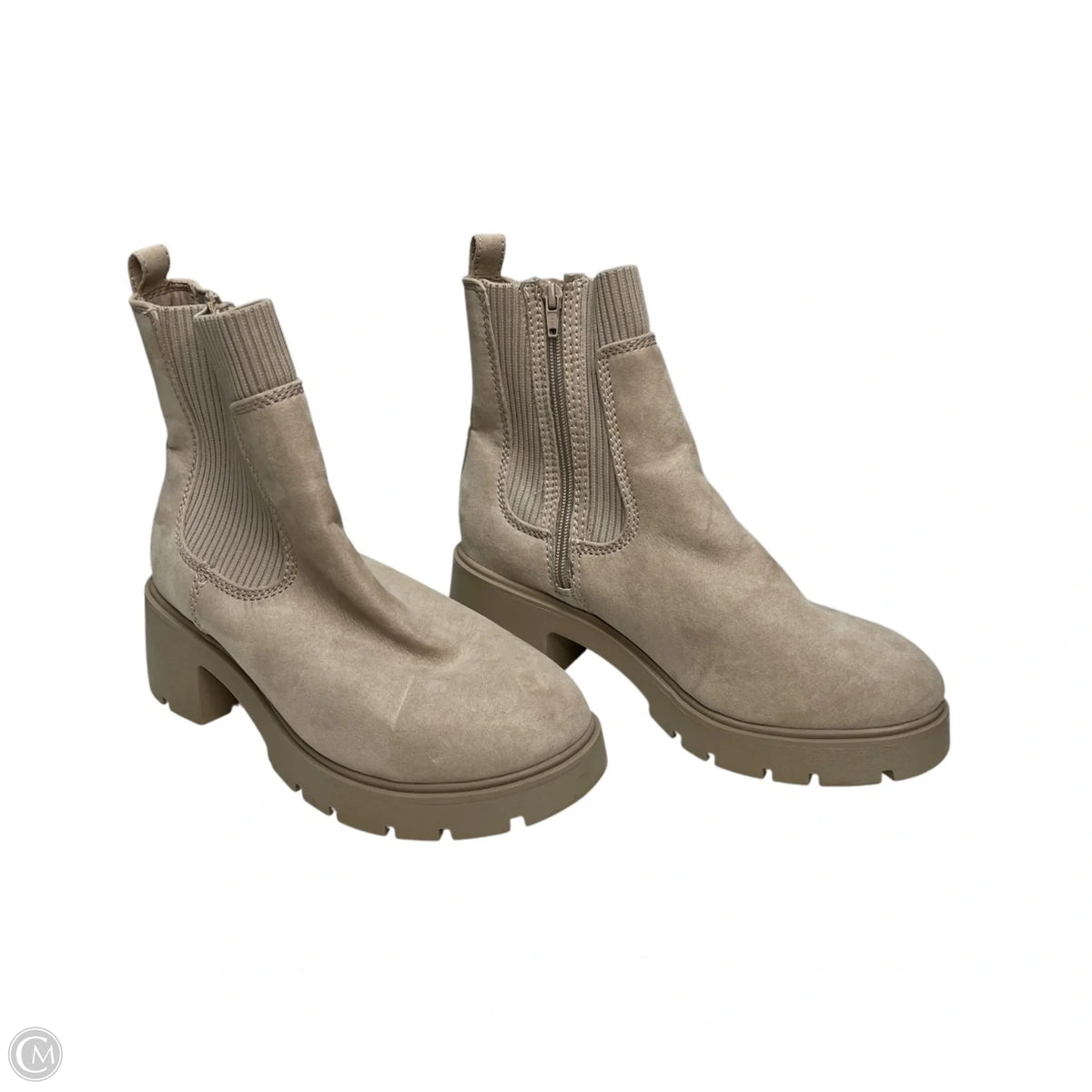 Boots Ankle Heels By No Boundaries In Beige, Size: 10