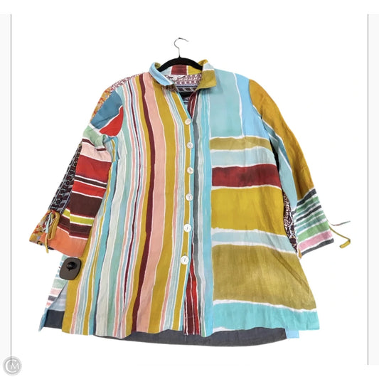Top 3/4 Sleeve By John Mark In Multi-colored, Size: S